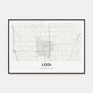 Lodi Map Landscape Poster