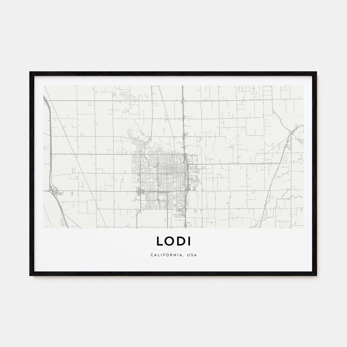 Lodi Map Landscape Poster