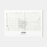 Lodi Map Landscape Poster