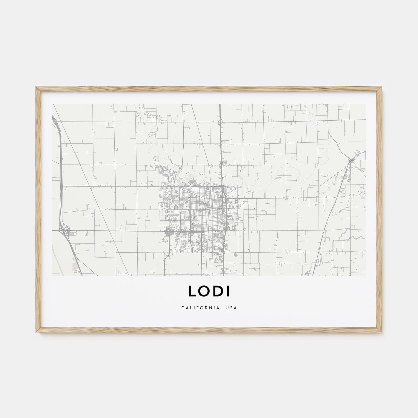 Lodi Map Landscape Poster