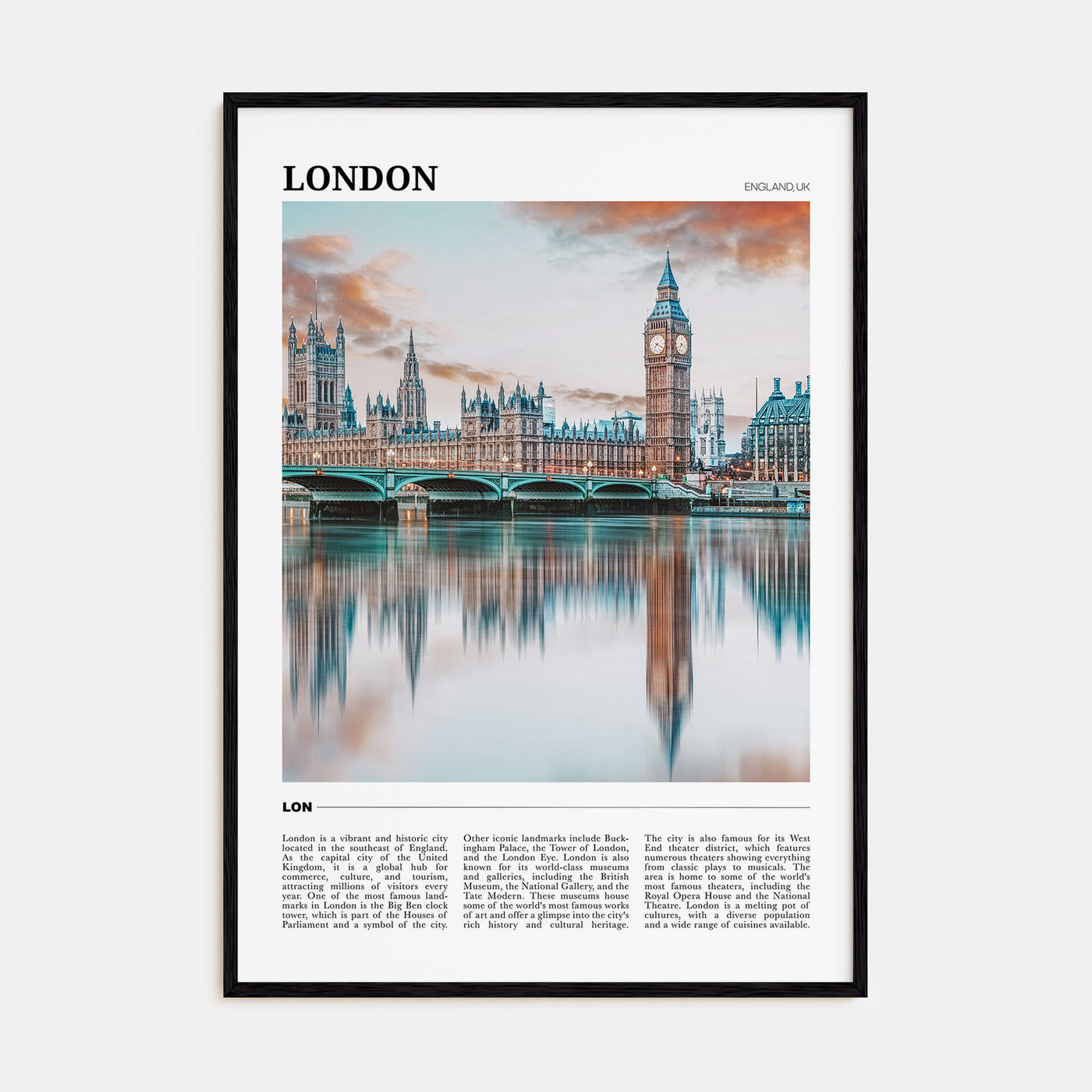 London Travel Color No 1 Poster