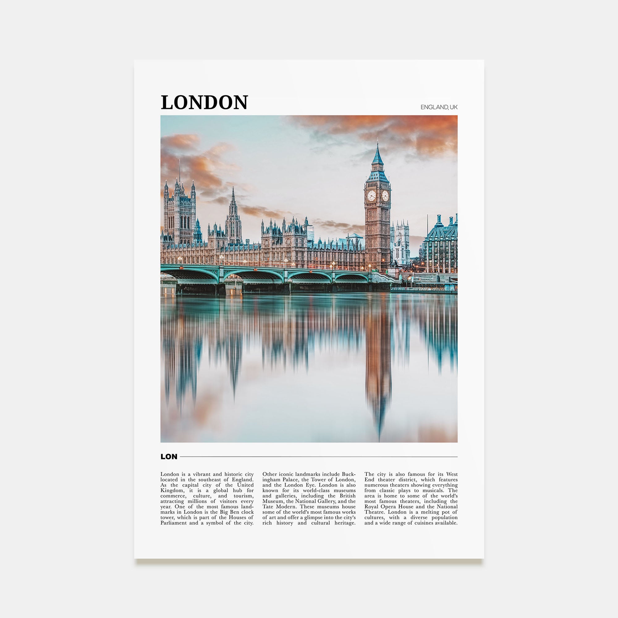 London Travel Color No 1 Poster