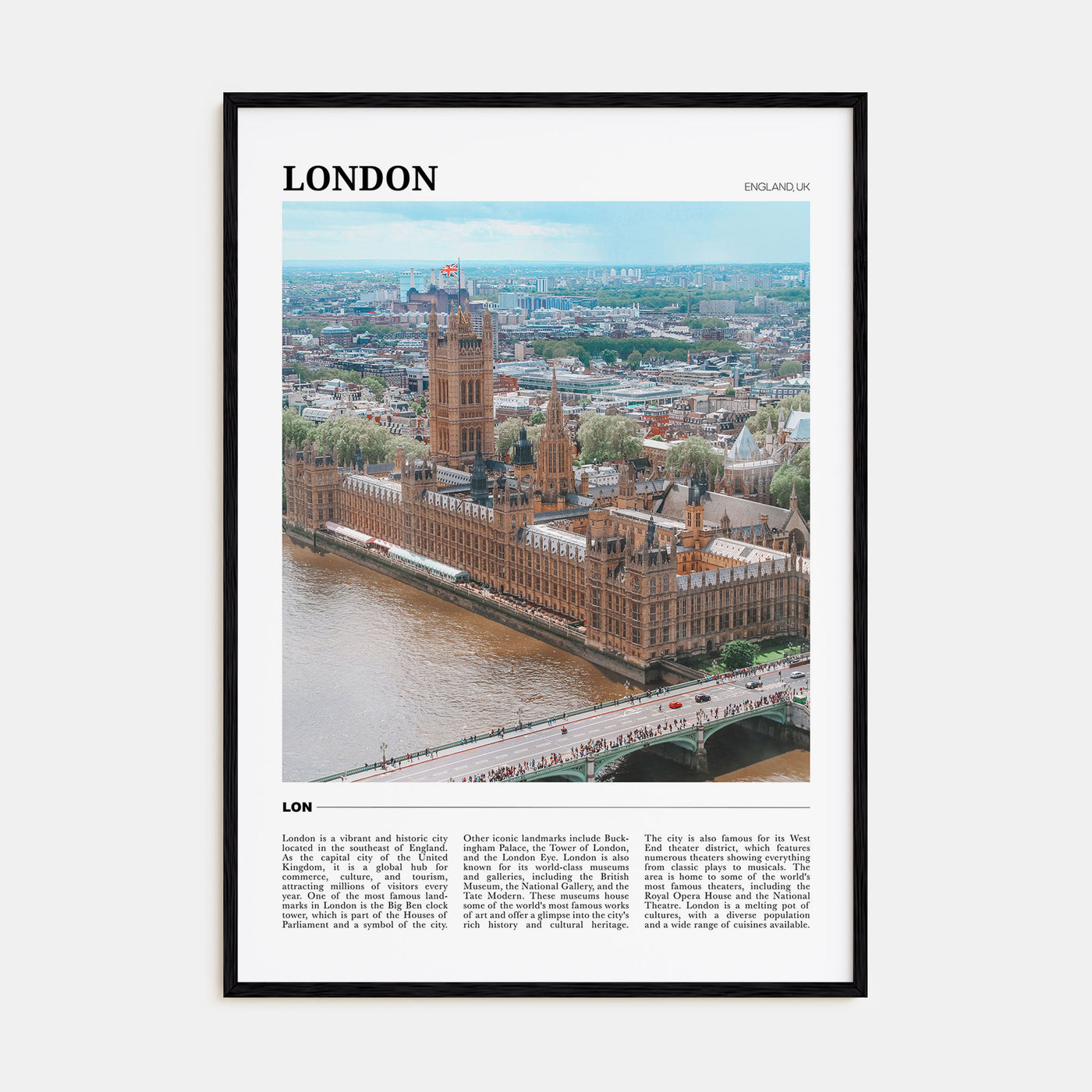 London Travel Color No 3 Poster