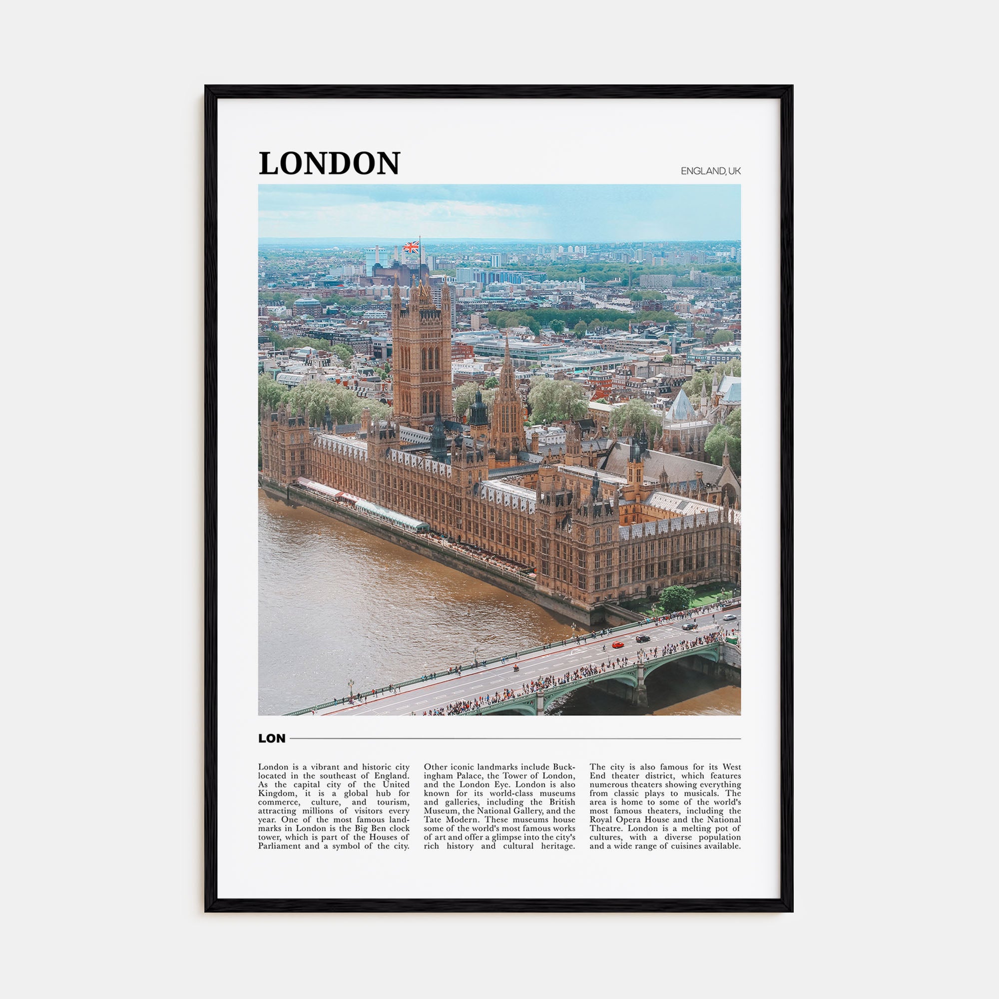 London Travel Color No 3 Poster