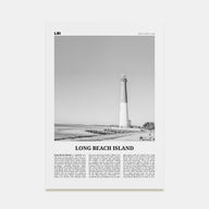 Long Beach Island Travel B&W Poster