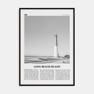 Long Beach Island Travel B&W Poster