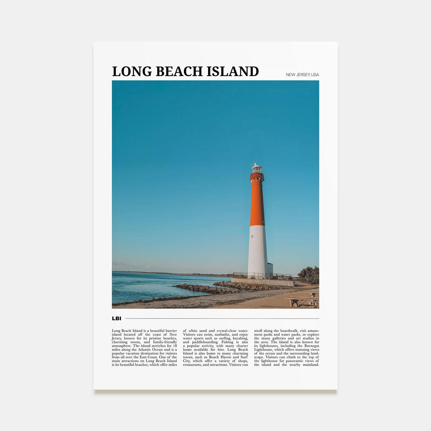 Long Beach Island Travel Color No 2 Poster