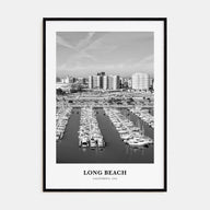 Long Beach Portrait B&W No 2 Poster