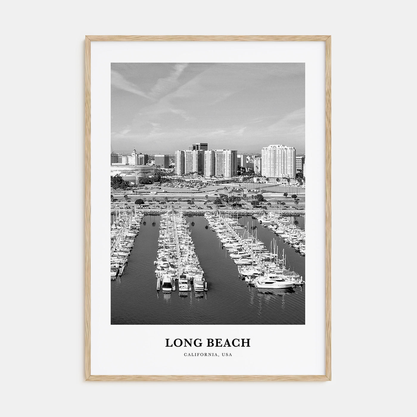 Long Beach Portrait B&W No 2 Poster