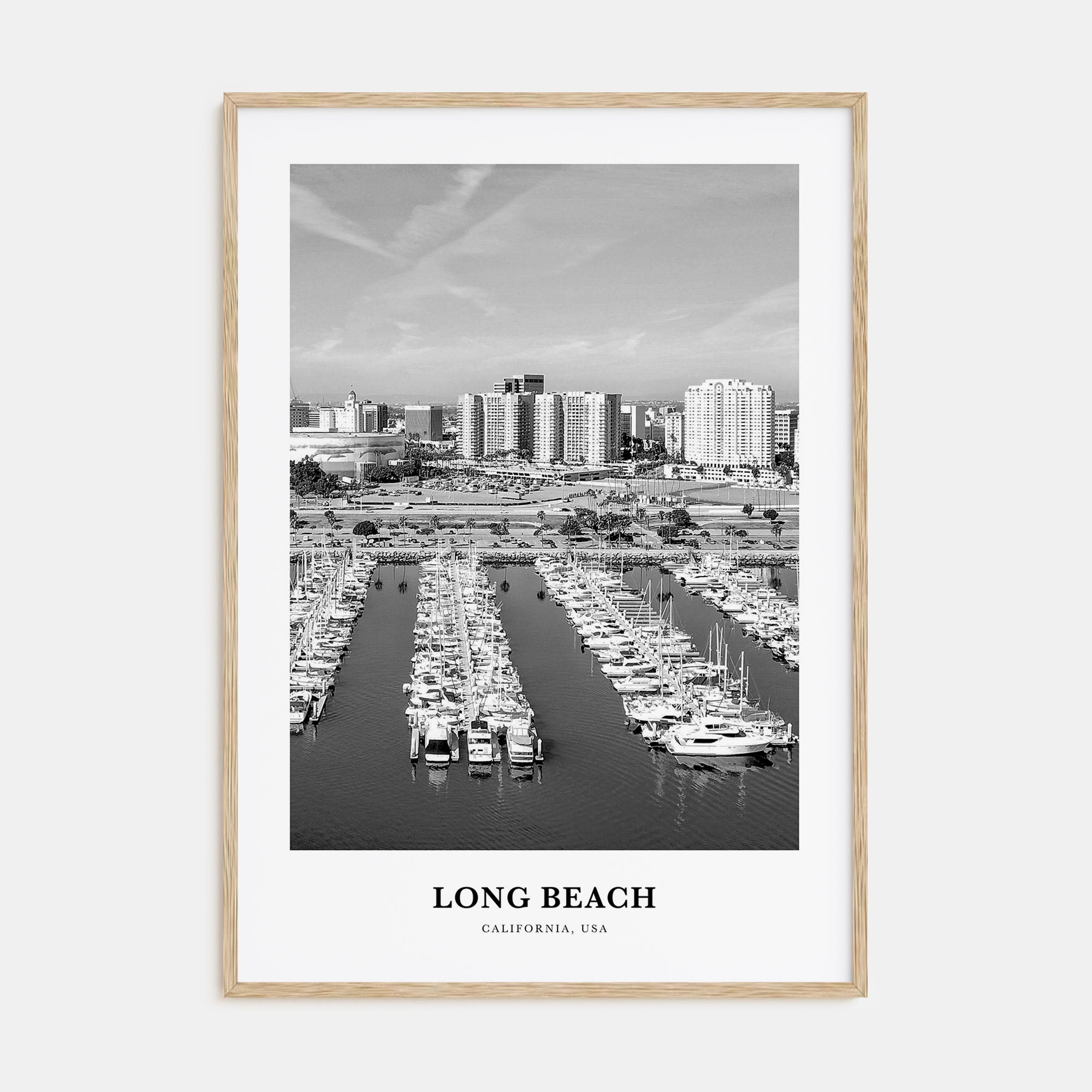 Long Beach Portrait B&W No 2 Poster