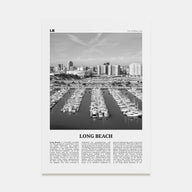 Long Beach Travel B&W No 2 Poster