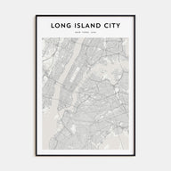 Long Island City Map Portrait Poster