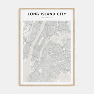 Long Island City Map Portrait Poster