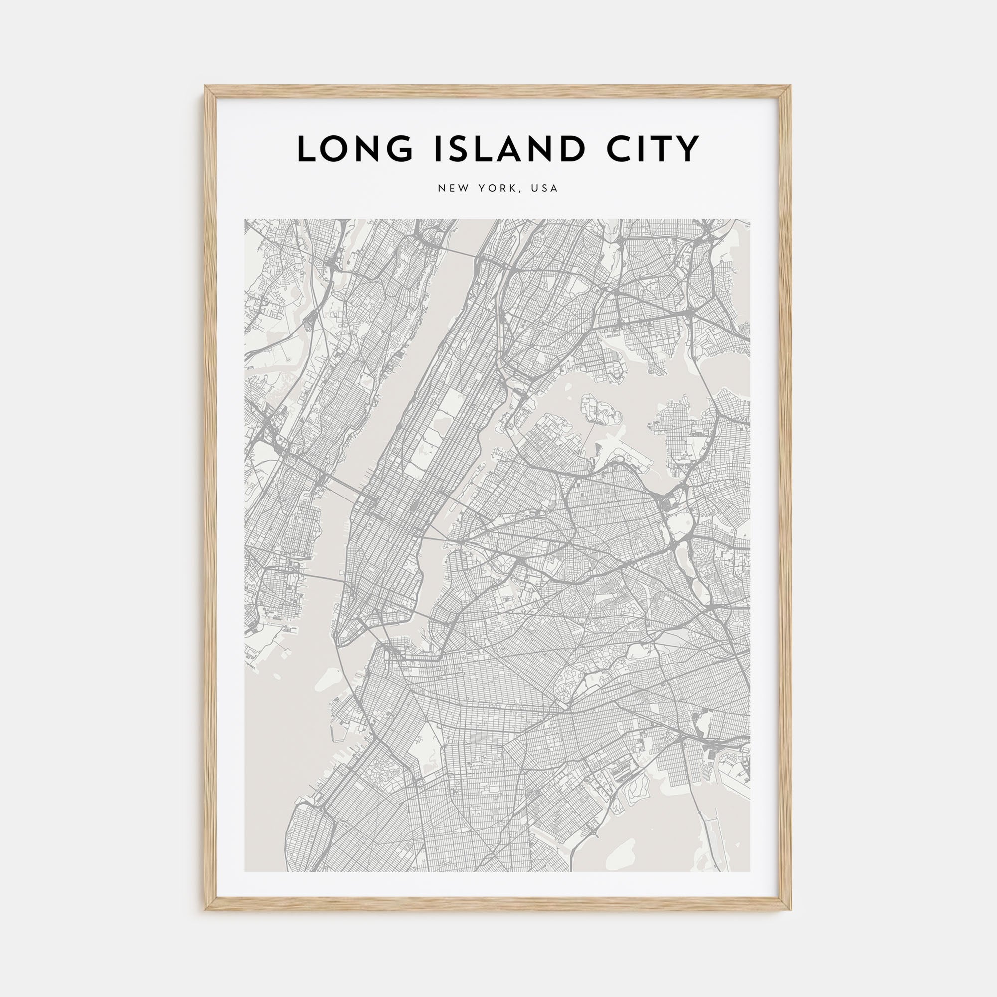 Long Island City Map Portrait Poster