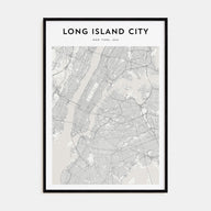 Long Island City Map Portrait Poster