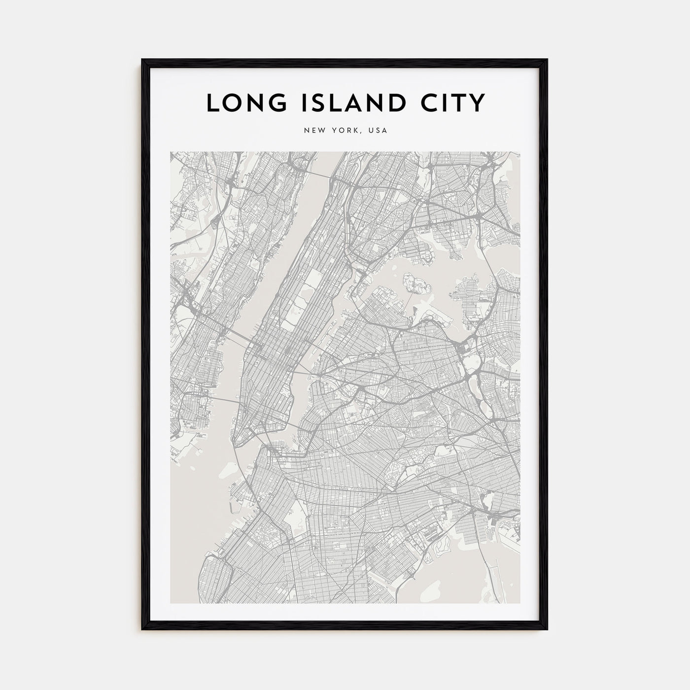 Long Island City Map Portrait Poster
