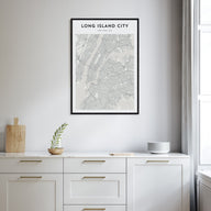 Long Island City Map Portrait Poster