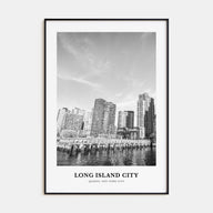 Long Island City Portrait B&W Poster