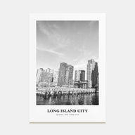 Long Island City Portrait B&W Poster