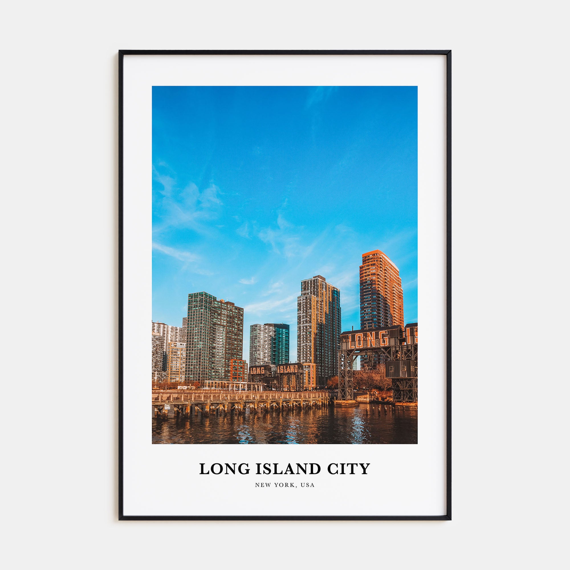 Long Island City Portrait Color Poster
