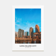 Long Island City Portrait Color Poster