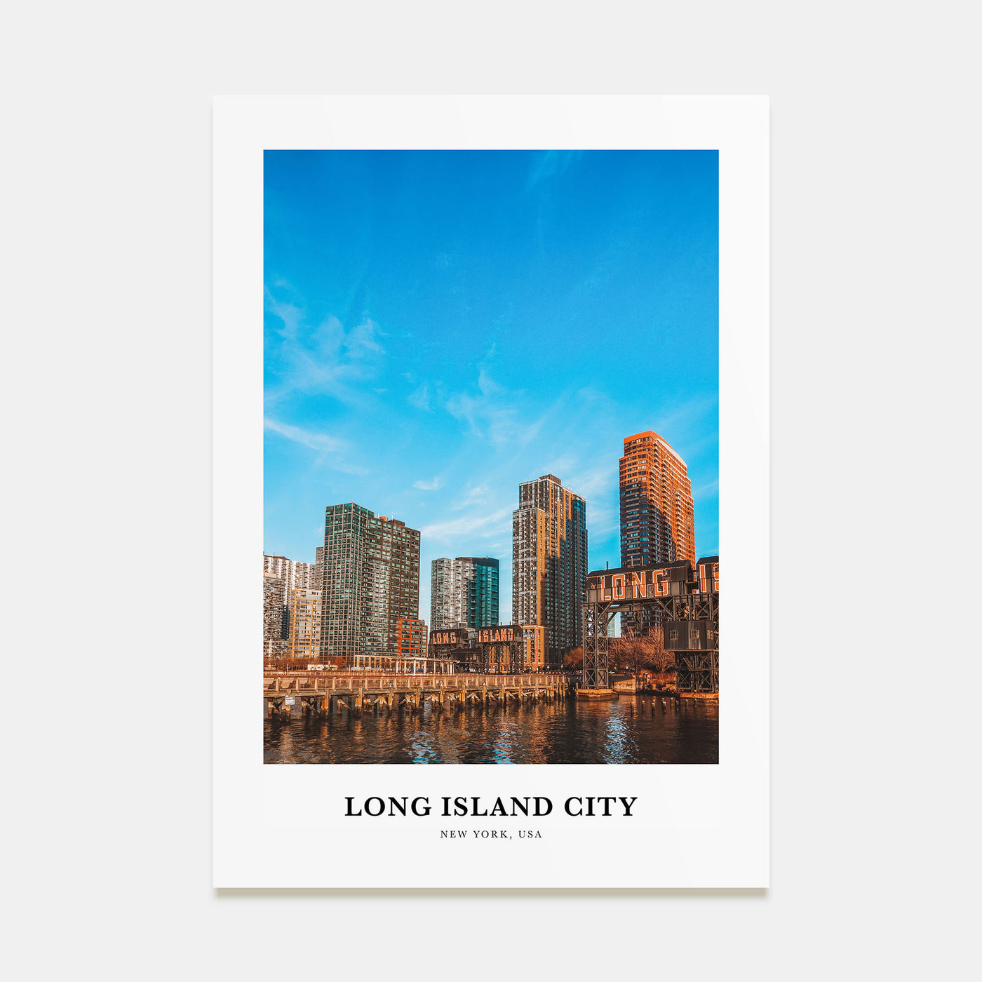 Long Island City Portrait Color Poster