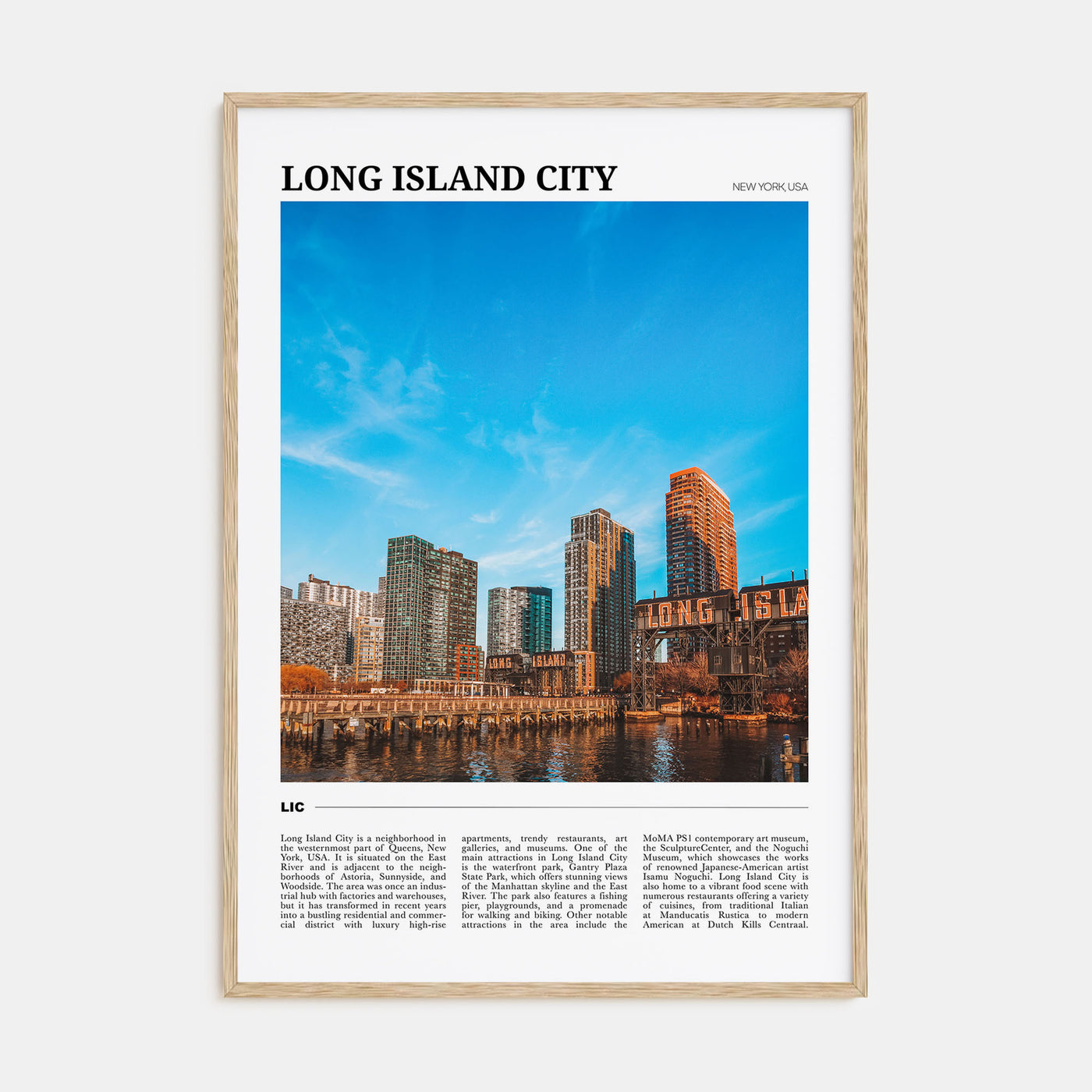 Long Island City Travel Color Poster