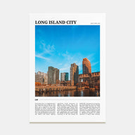 Long Island City Travel Color Poster