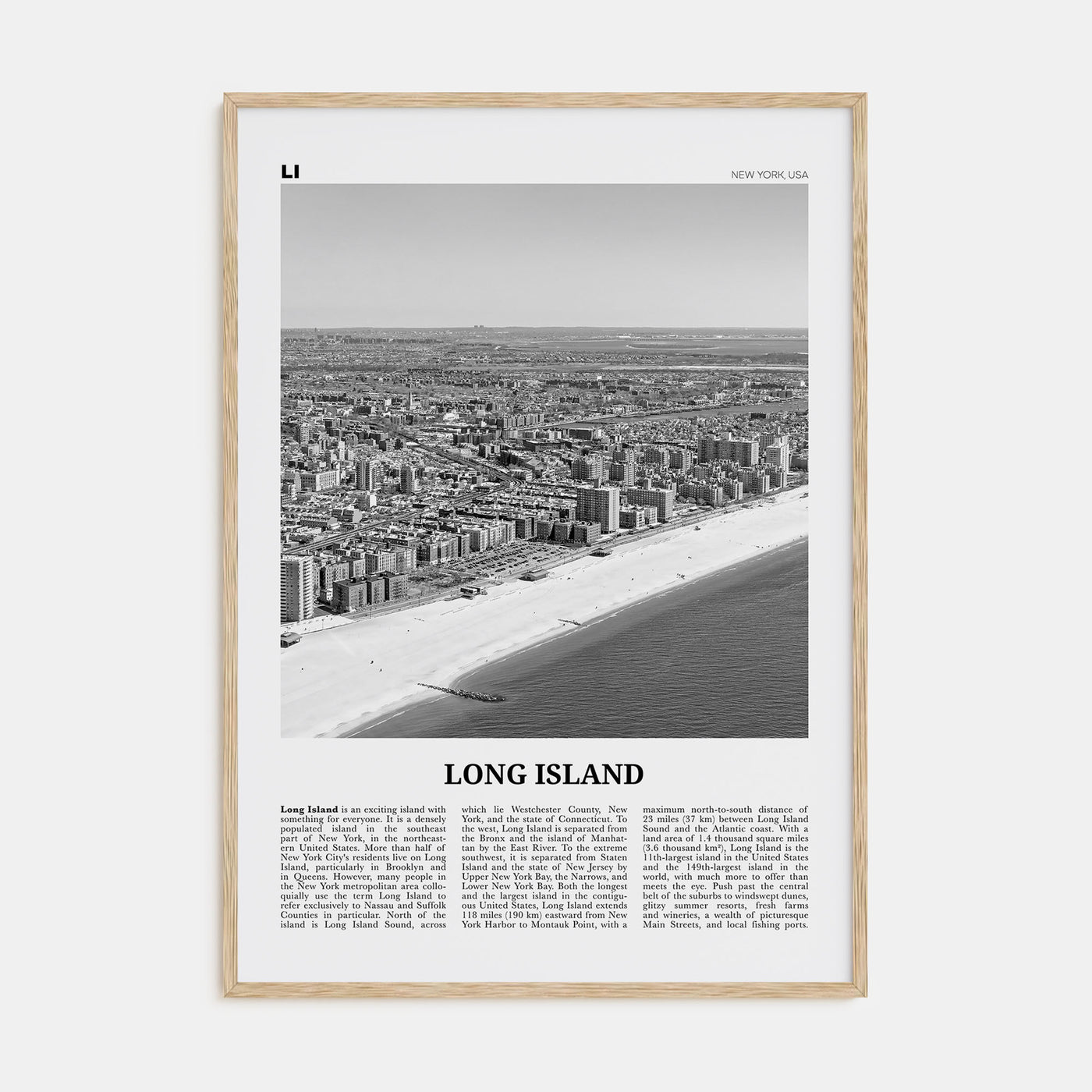 Long Island Travel B&W No 1 Poster