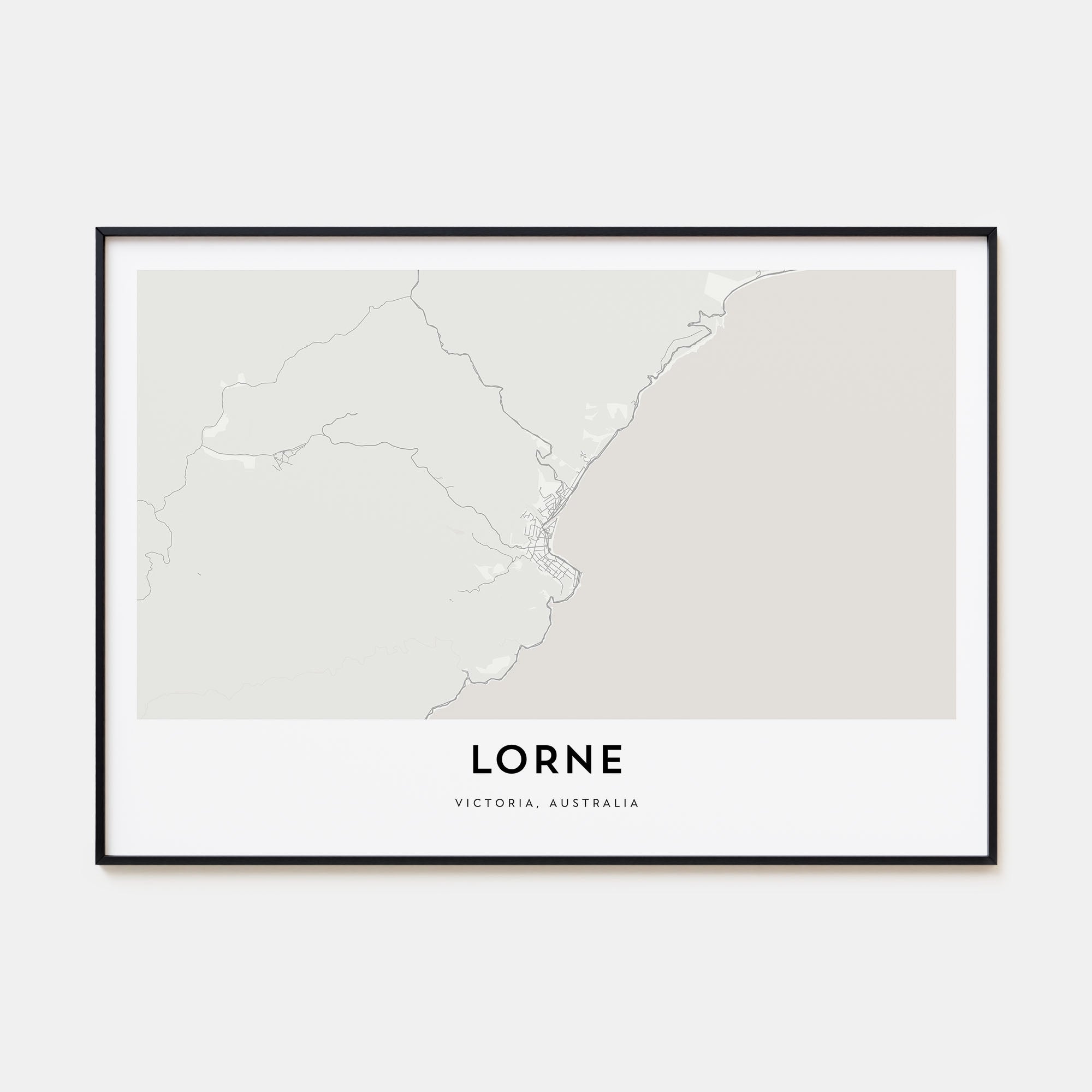 Lorne Map Landscape Poster