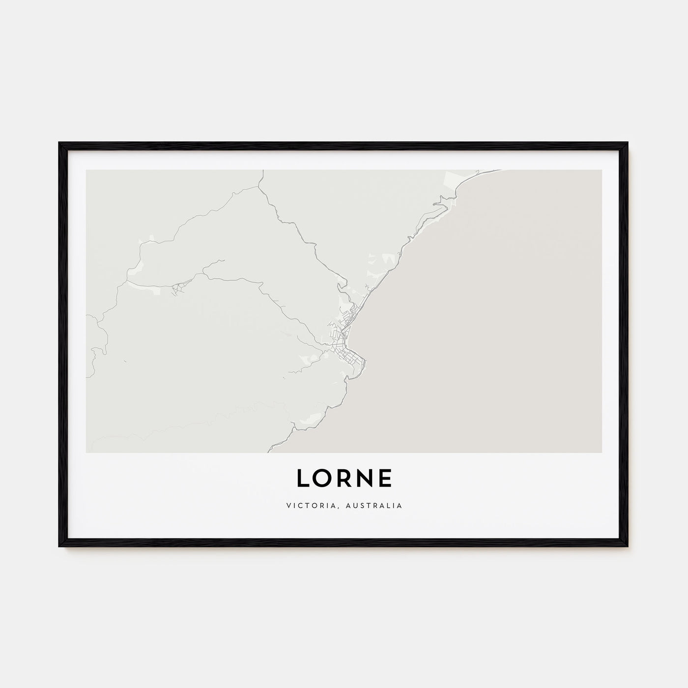 Lorne Map Landscape Poster