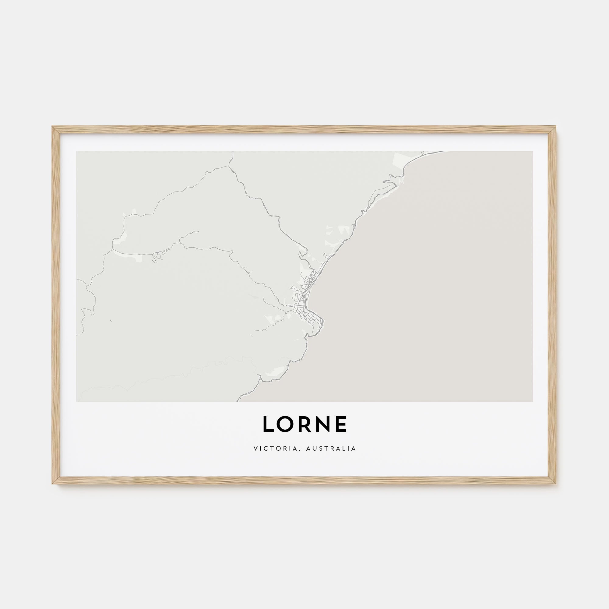 Lorne Map Landscape Poster