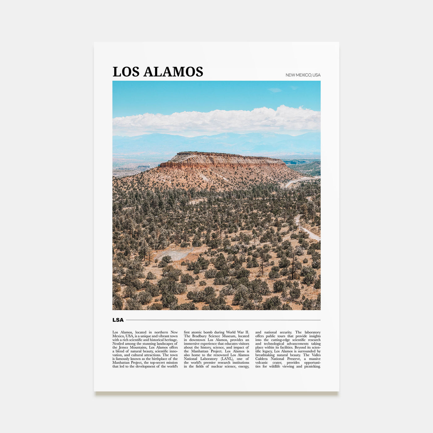 Los Alamos Travel Color Poster