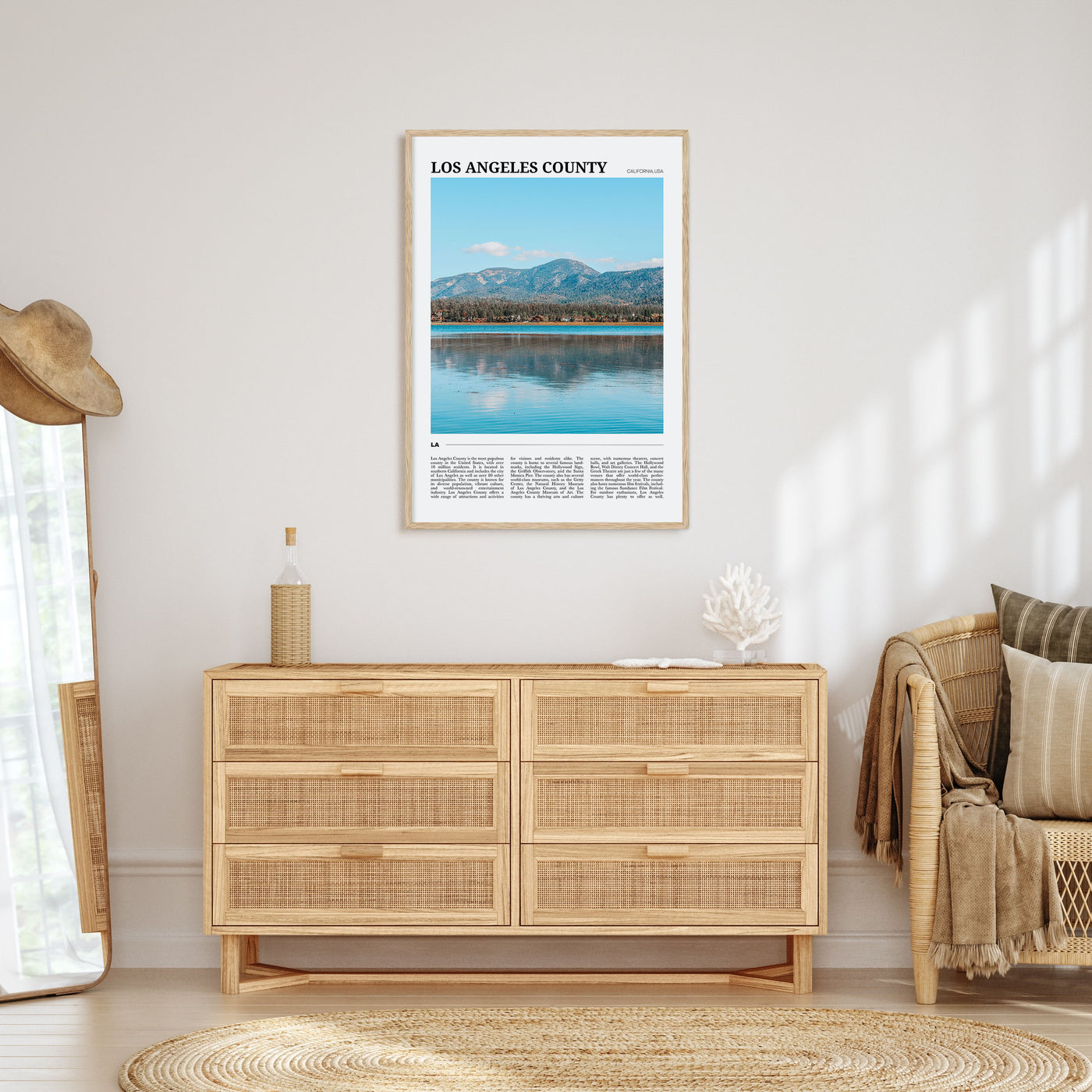 Los Angeles County Travel Color Poster