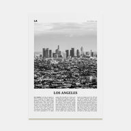Los Angeles Travel B&W No 4 Poster