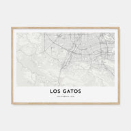 Los Gatos Map Landscape Poster