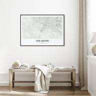 Los Gatos Map Landscape Poster