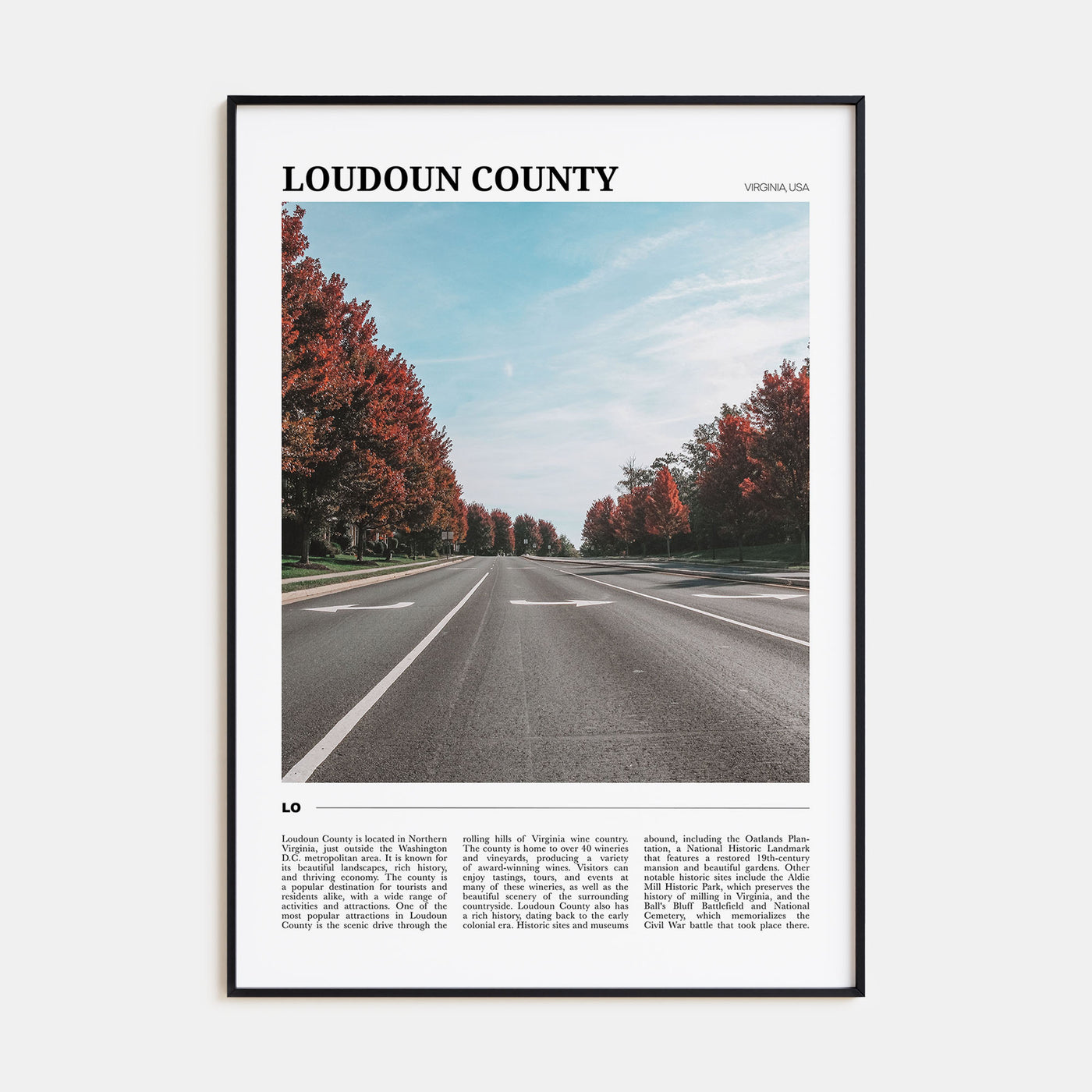 Loudoun County Travel Color Poster