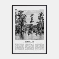 Louisiana Travel B&W No 1 Poster