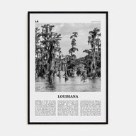 Louisiana Travel B&W No 1 Poster