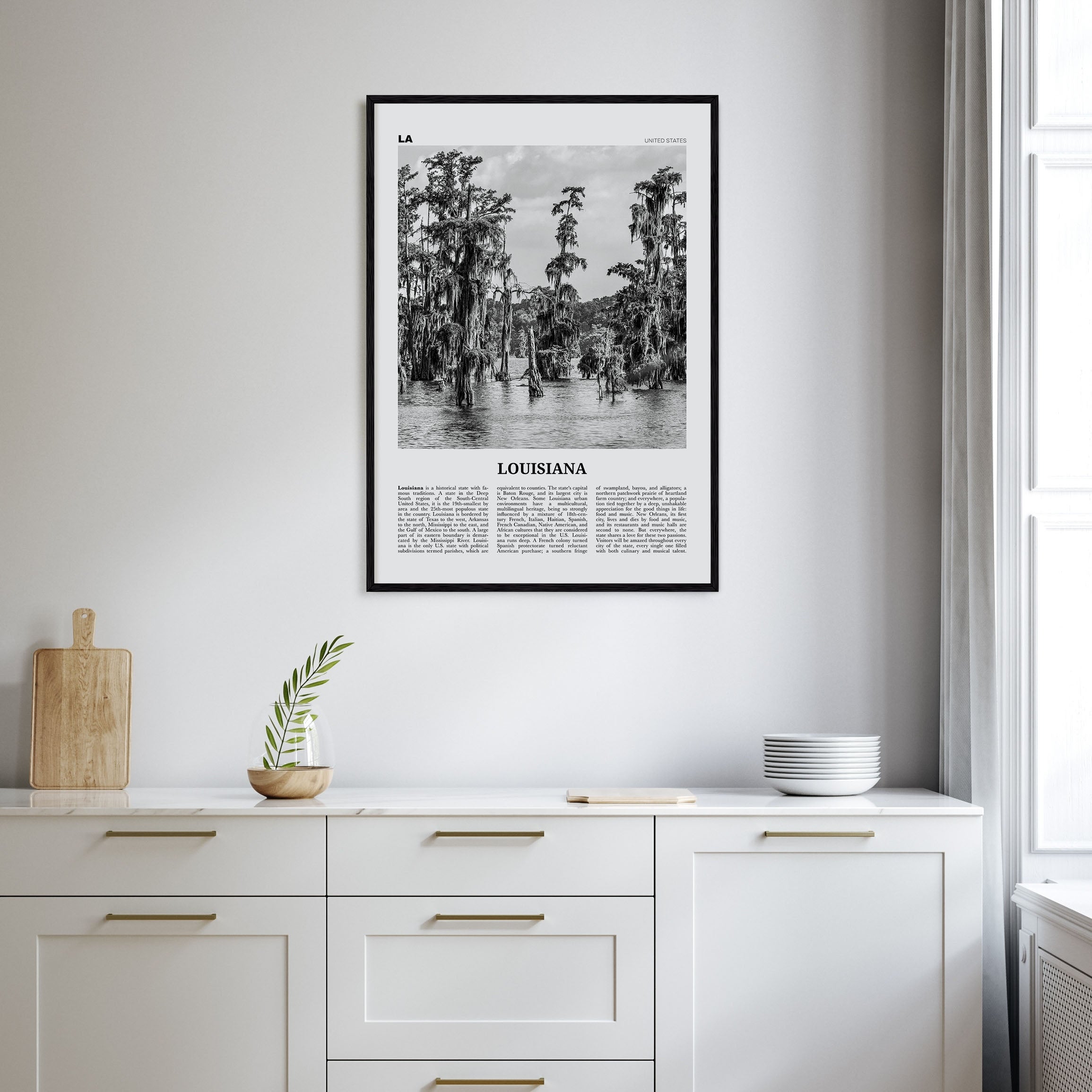 Louisiana Travel B&W No 1 Poster