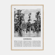 Louisiana Travel B&W No 1 Poster