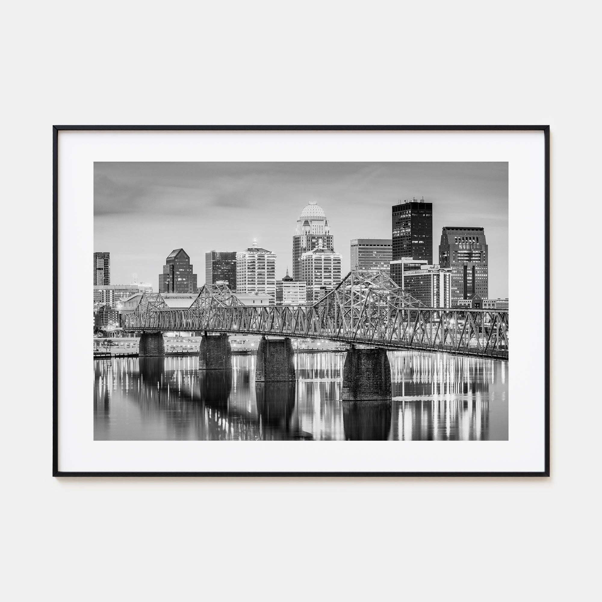 Louisville Landscape B&W Poster