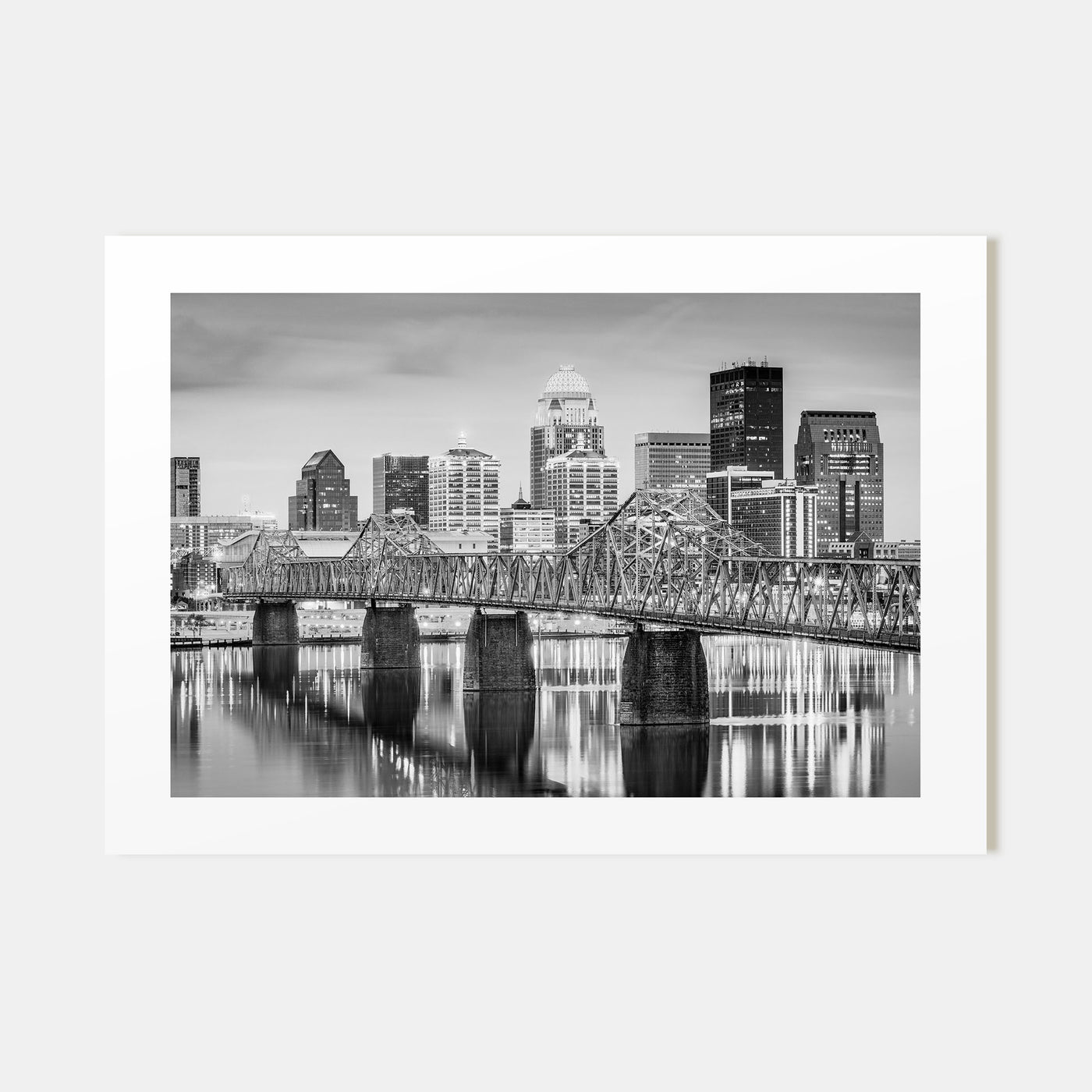 Louisville Landscape B&W Poster