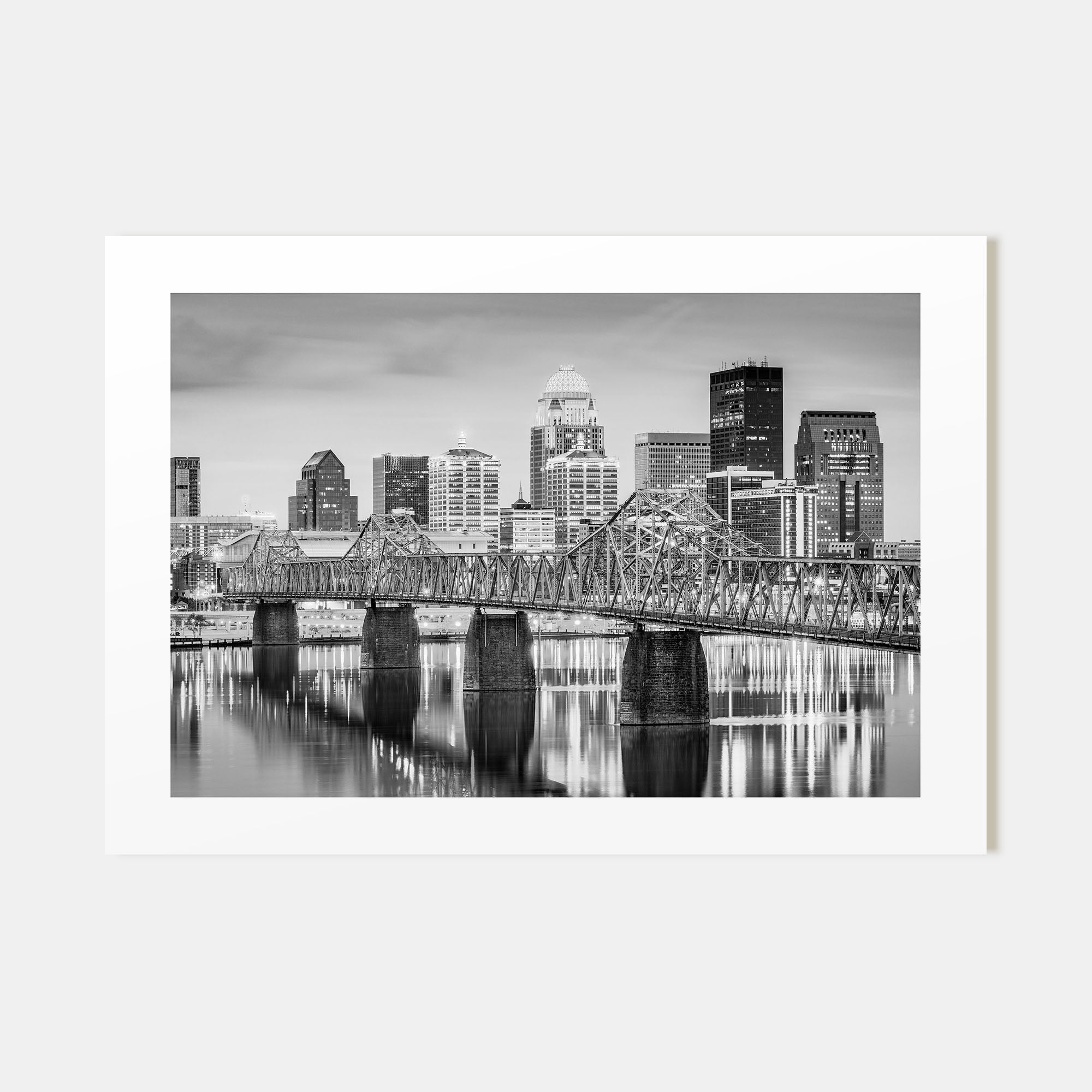 Louisville Landscape B&W Poster
