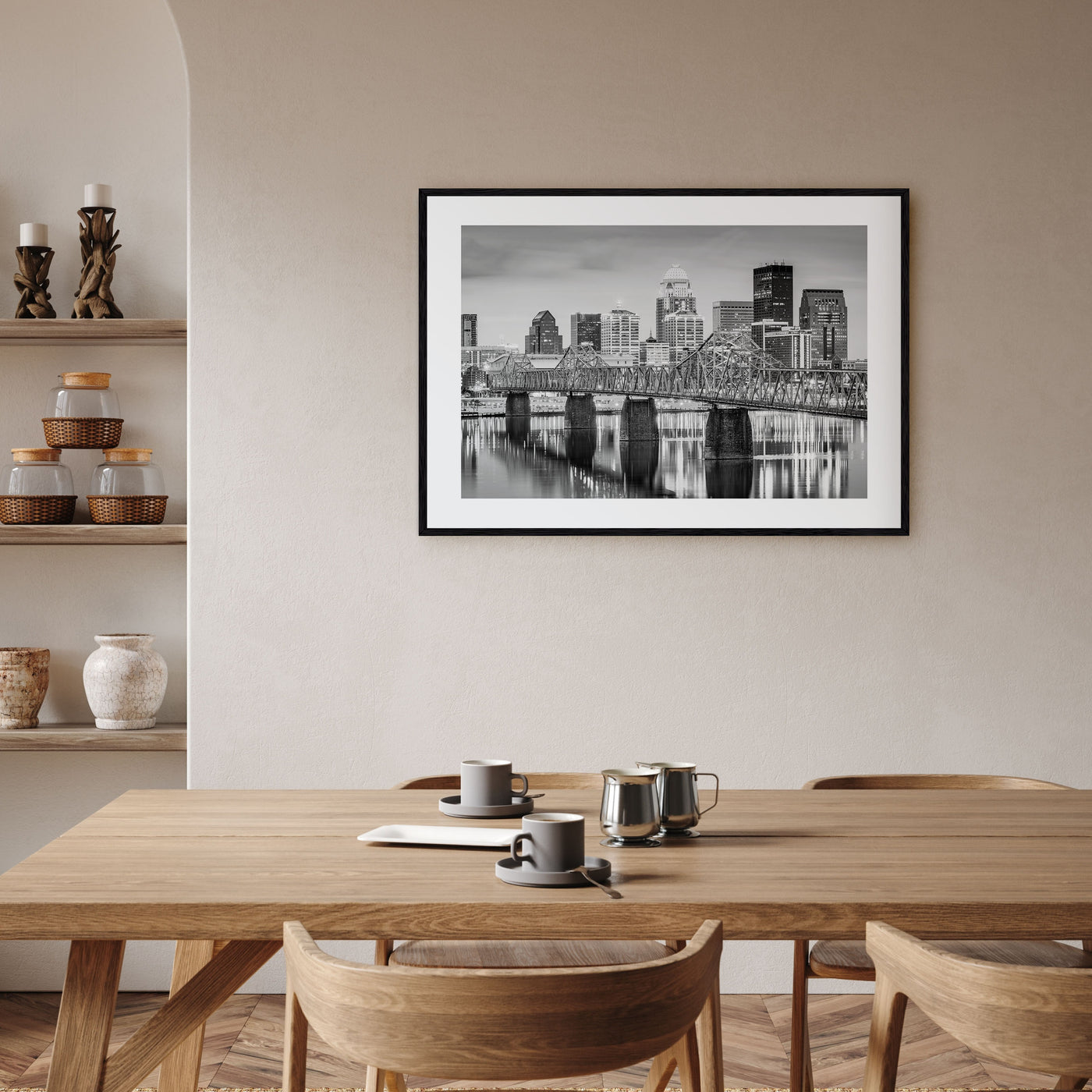 Louisville Landscape B&W Poster