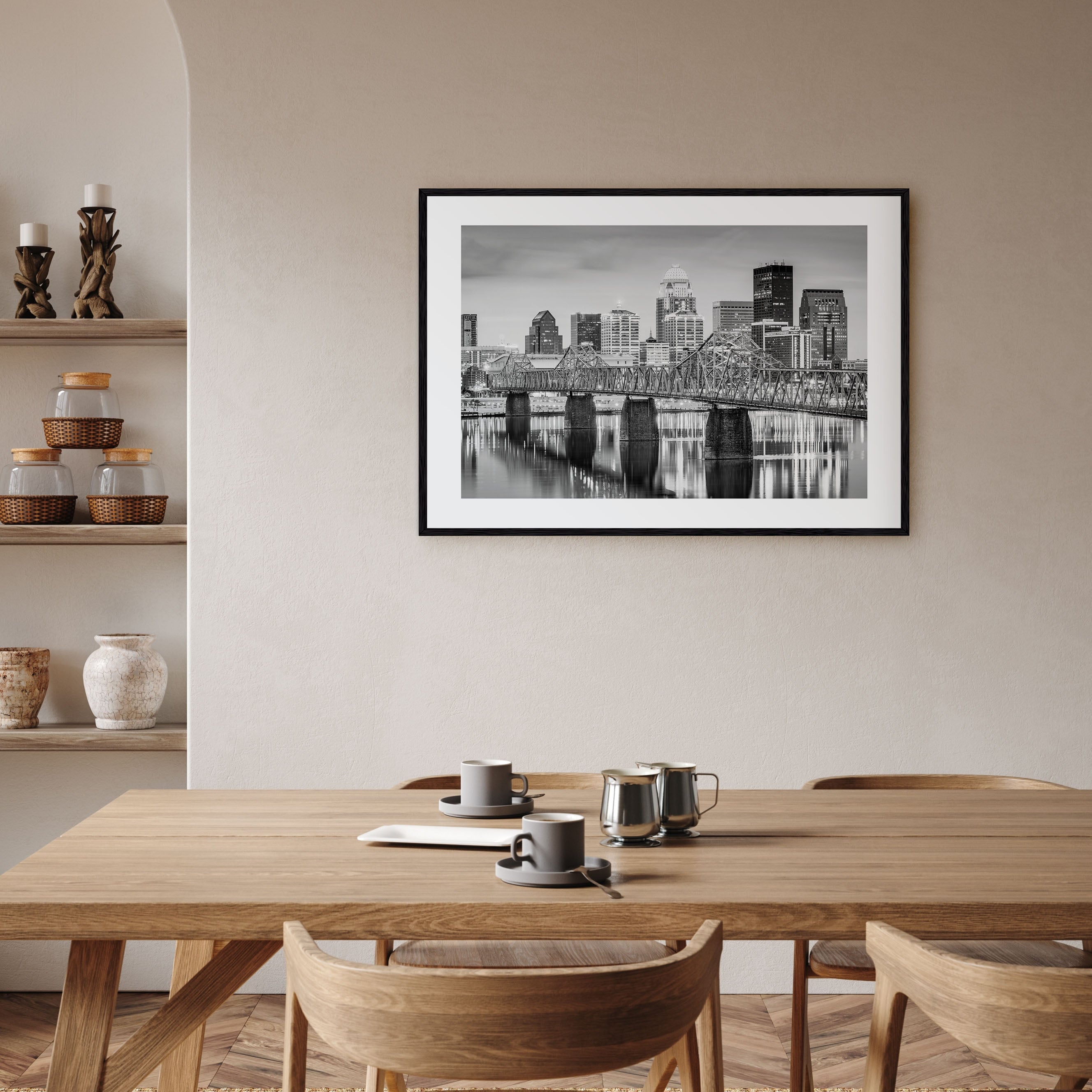 Louisville Landscape B&W Poster