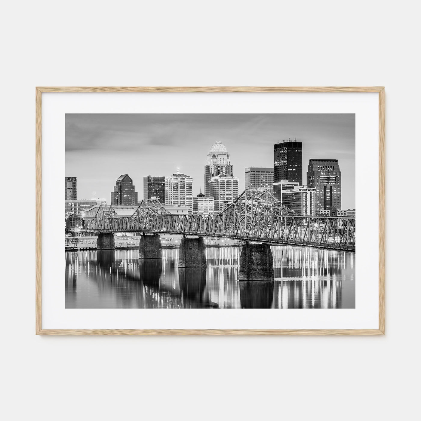Louisville Landscape B&W Poster