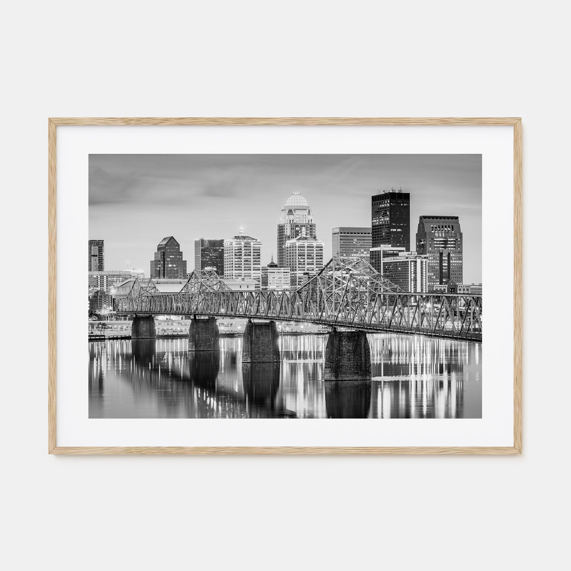Louisville Landscape B&W Poster