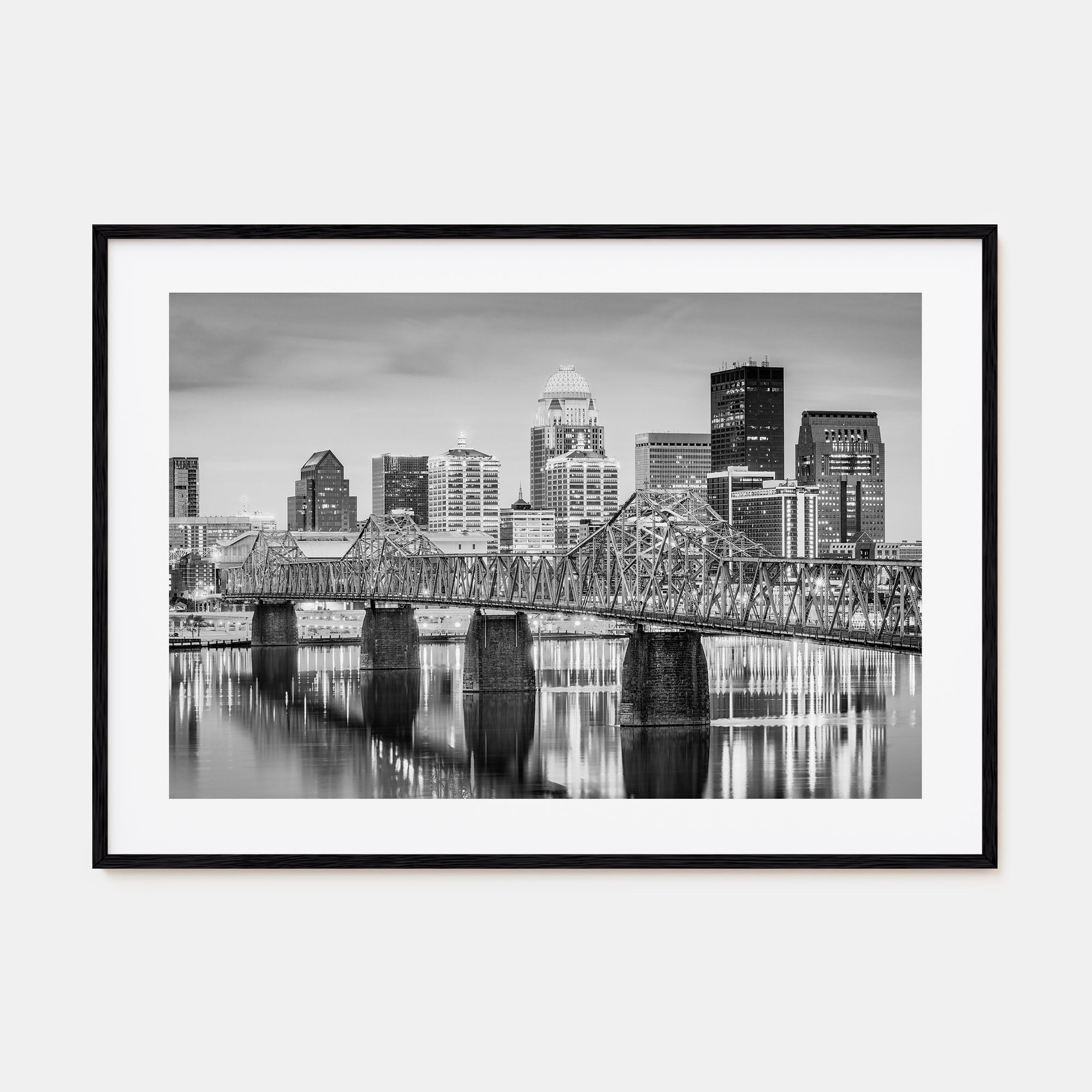 Louisville Landscape B&W Poster